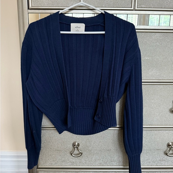 Wilfred Sweaters - Aritzia Wilfred Navy Cardigan